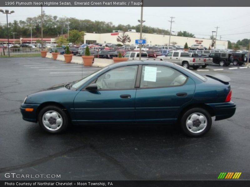Emerald Green Pearl Metallic / Taupe 1996 Plymouth Neon Highline Sedan
