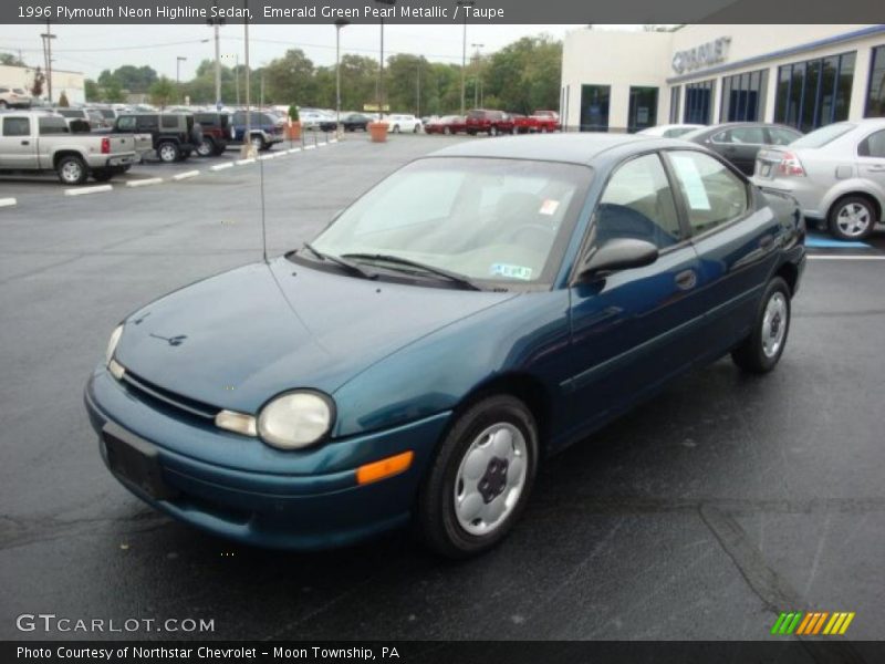 Emerald Green Pearl Metallic / Taupe 1996 Plymouth Neon Highline Sedan