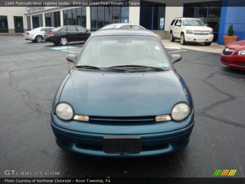 Emerald Green Pearl Metallic / Taupe 1996 Plymouth Neon Highline Sedan