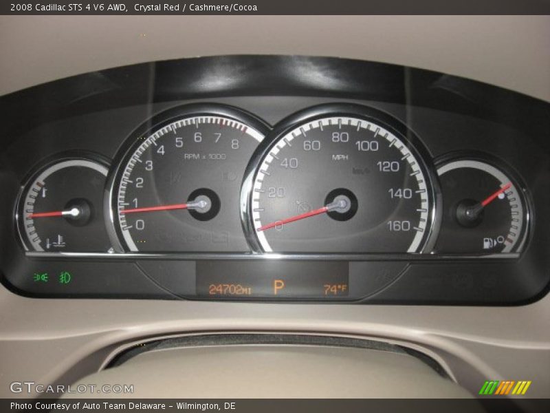 Crystal Red / Cashmere/Cocoa 2008 Cadillac STS 4 V6 AWD