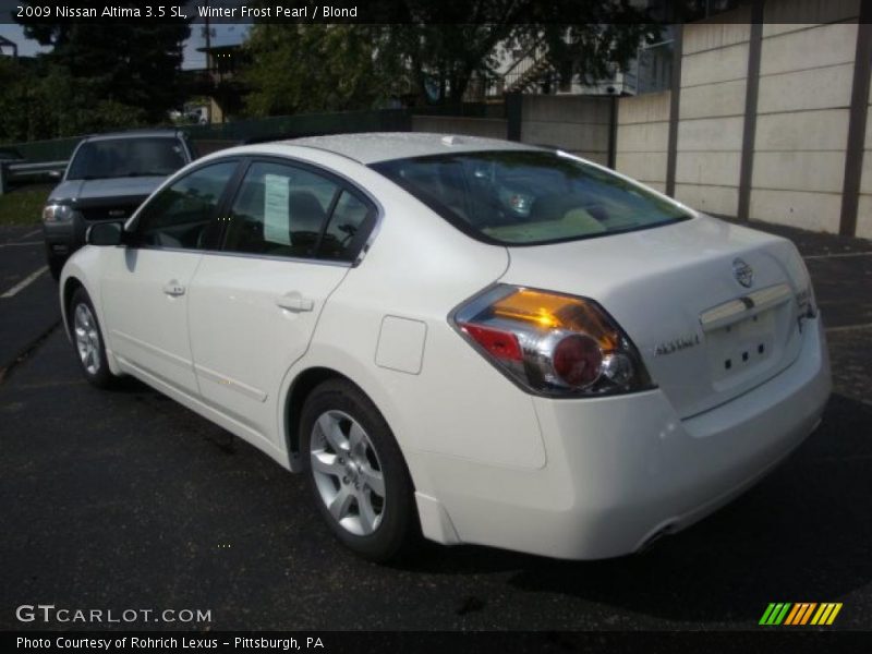 Winter Frost Pearl / Blond 2009 Nissan Altima 3.5 SL