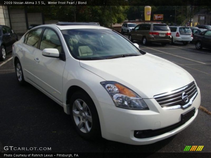 Winter Frost Pearl / Blond 2009 Nissan Altima 3.5 SL