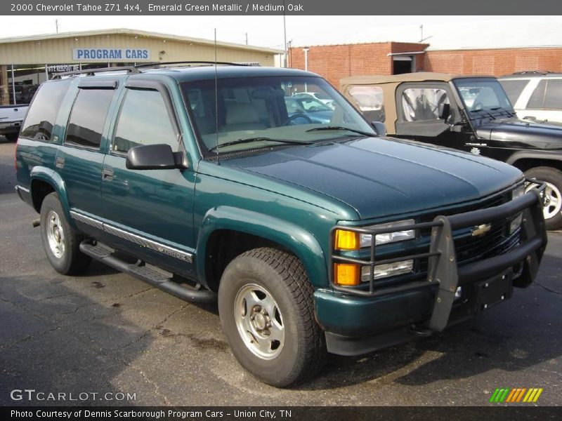 Emerald Green Metallic / Medium Oak 2000 Chevrolet Tahoe Z71 4x4