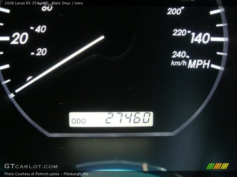 Black Onyx / Ivory 2008 Lexus RX 350 AWD