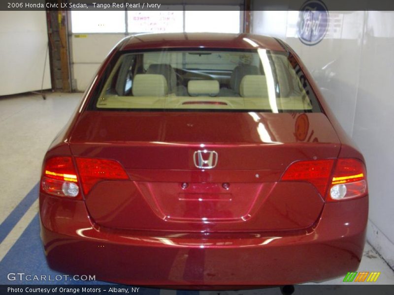 Tango Red Pearl / Ivory 2006 Honda Civic LX Sedan