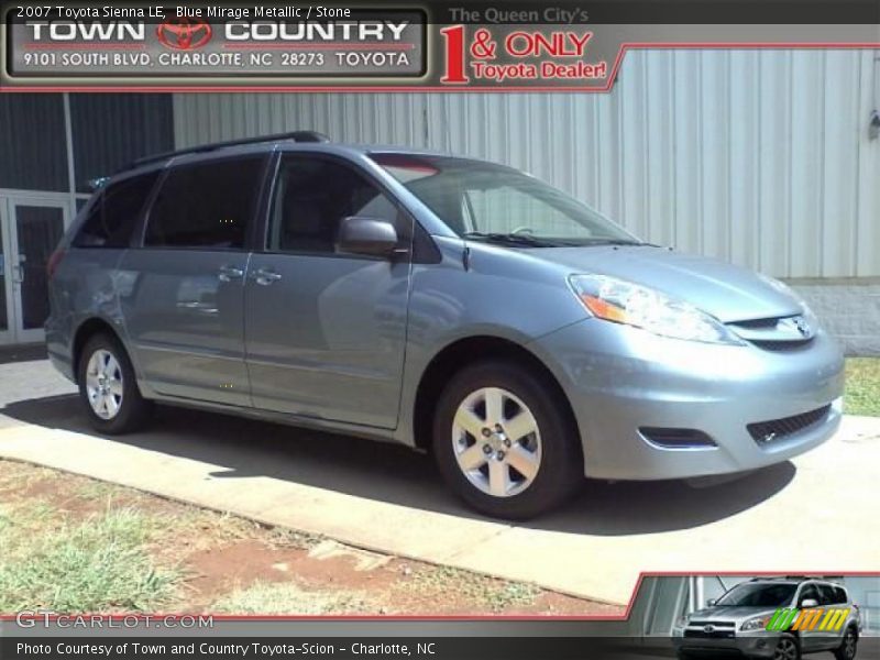 Blue Mirage Metallic / Stone 2007 Toyota Sienna LE