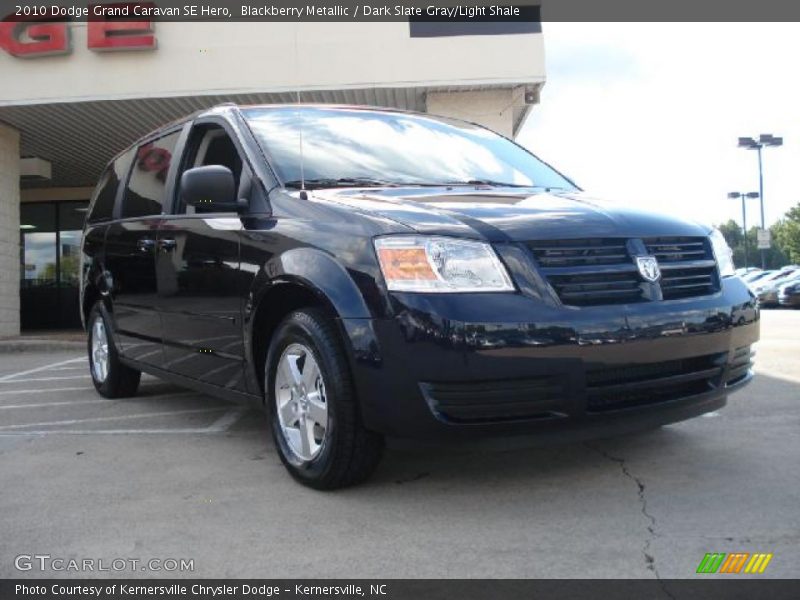Blackberry Metallic / Dark Slate Gray/Light Shale 2010 Dodge Grand Caravan SE Hero