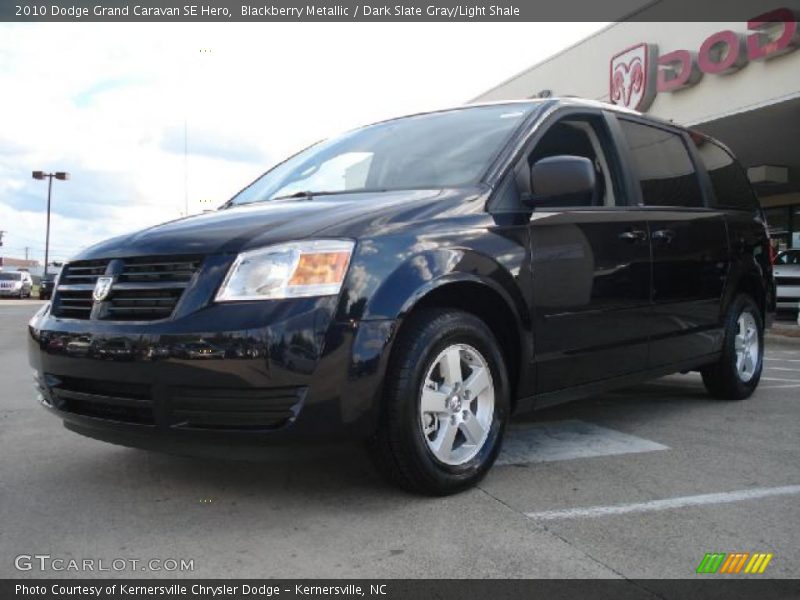 Blackberry Metallic / Dark Slate Gray/Light Shale 2010 Dodge Grand Caravan SE Hero