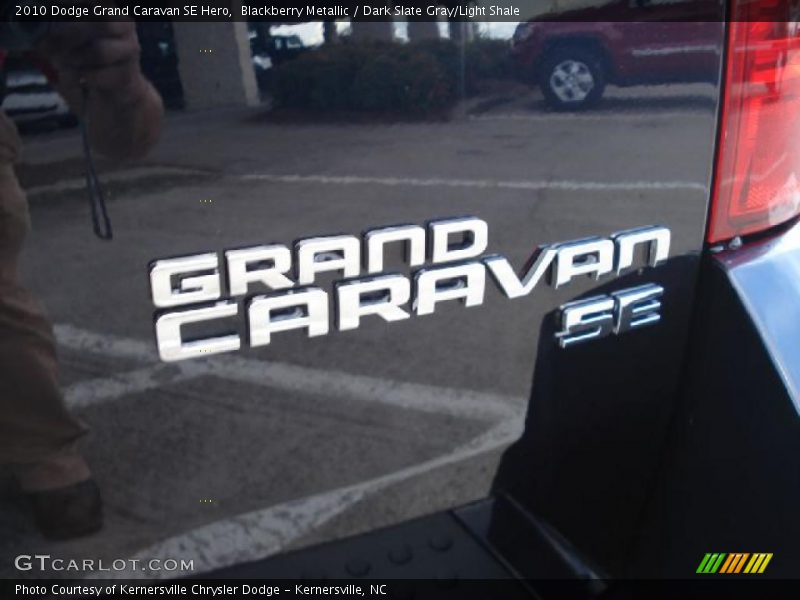 Blackberry Metallic / Dark Slate Gray/Light Shale 2010 Dodge Grand Caravan SE Hero