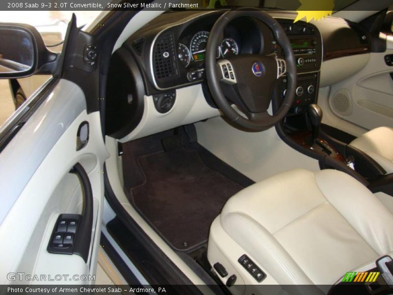Snow Silver Metallic / Parchment 2008 Saab 9-3 2.0T Convertible