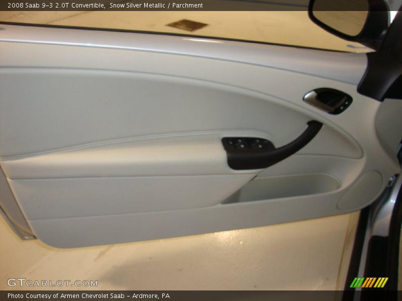 Snow Silver Metallic / Parchment 2008 Saab 9-3 2.0T Convertible