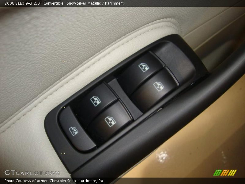 Snow Silver Metallic / Parchment 2008 Saab 9-3 2.0T Convertible