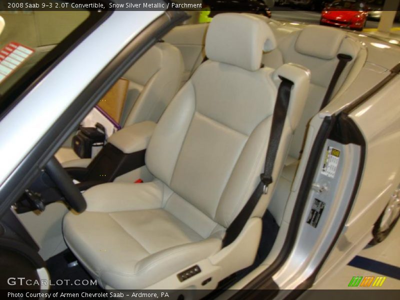 Snow Silver Metallic / Parchment 2008 Saab 9-3 2.0T Convertible