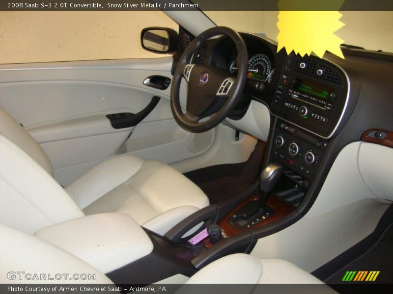 Snow Silver Metallic / Parchment 2008 Saab 9-3 2.0T Convertible