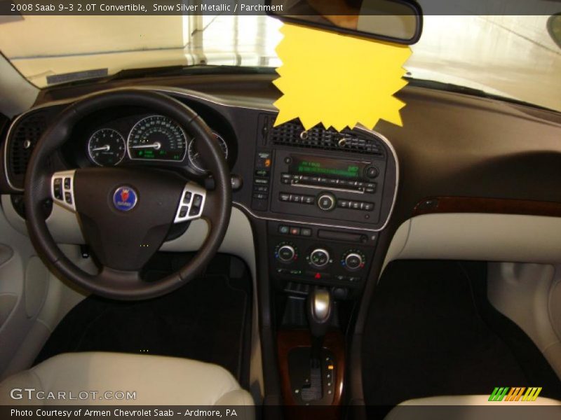 Snow Silver Metallic / Parchment 2008 Saab 9-3 2.0T Convertible