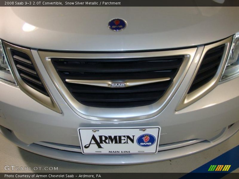 Snow Silver Metallic / Parchment 2008 Saab 9-3 2.0T Convertible