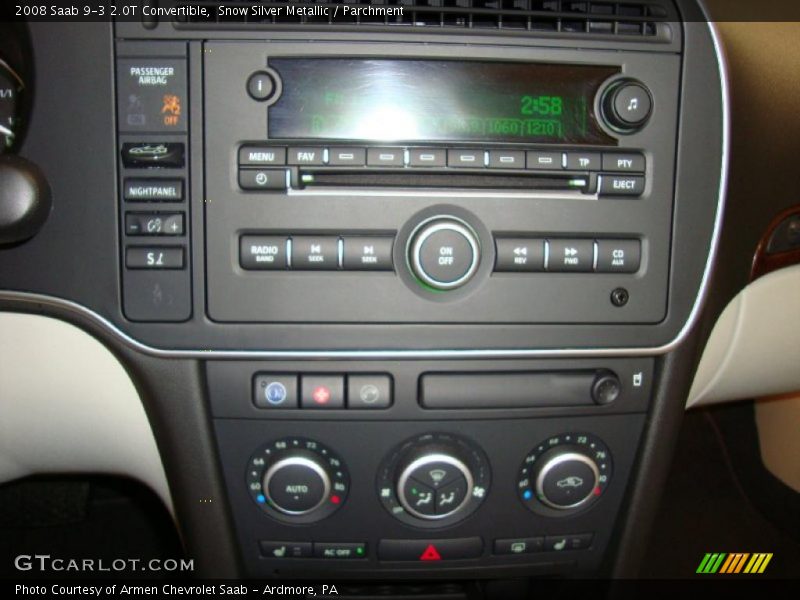 Snow Silver Metallic / Parchment 2008 Saab 9-3 2.0T Convertible