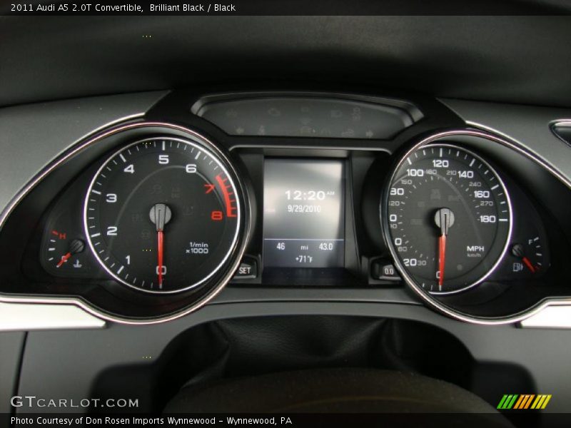 Brilliant Black / Black 2011 Audi A5 2.0T Convertible