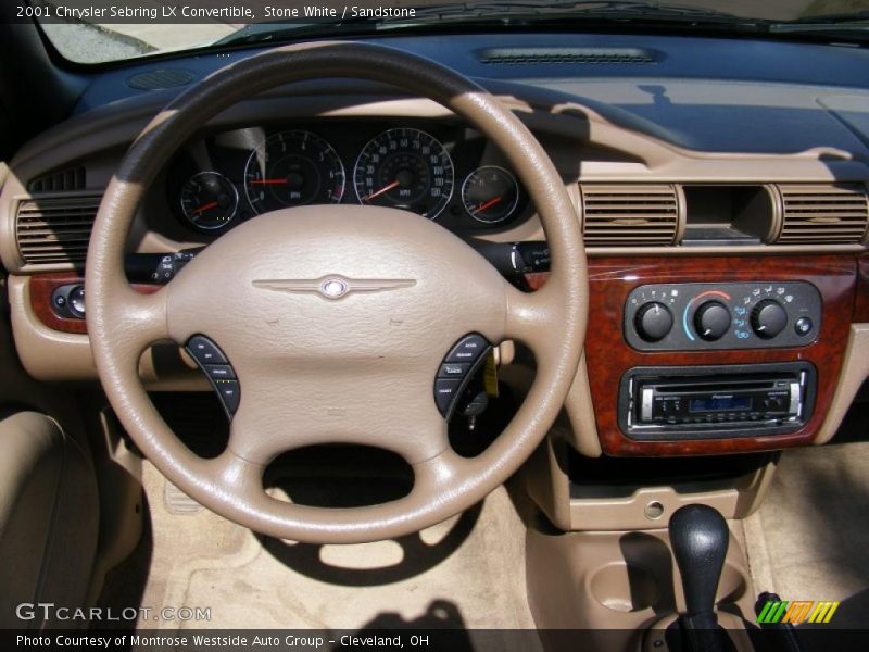 Stone White / Sandstone 2001 Chrysler Sebring LX Convertible