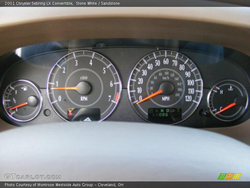Stone White / Sandstone 2001 Chrysler Sebring LX Convertible