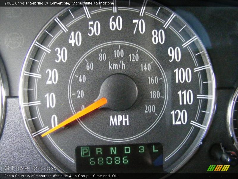 Stone White / Sandstone 2001 Chrysler Sebring LX Convertible