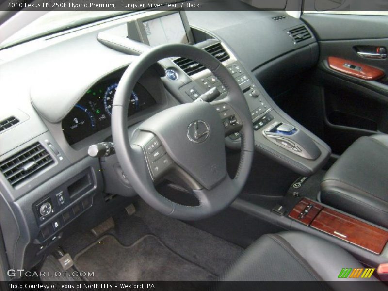 Tungsten Silver Pearl / Black 2010 Lexus HS 250h Hybrid Premium