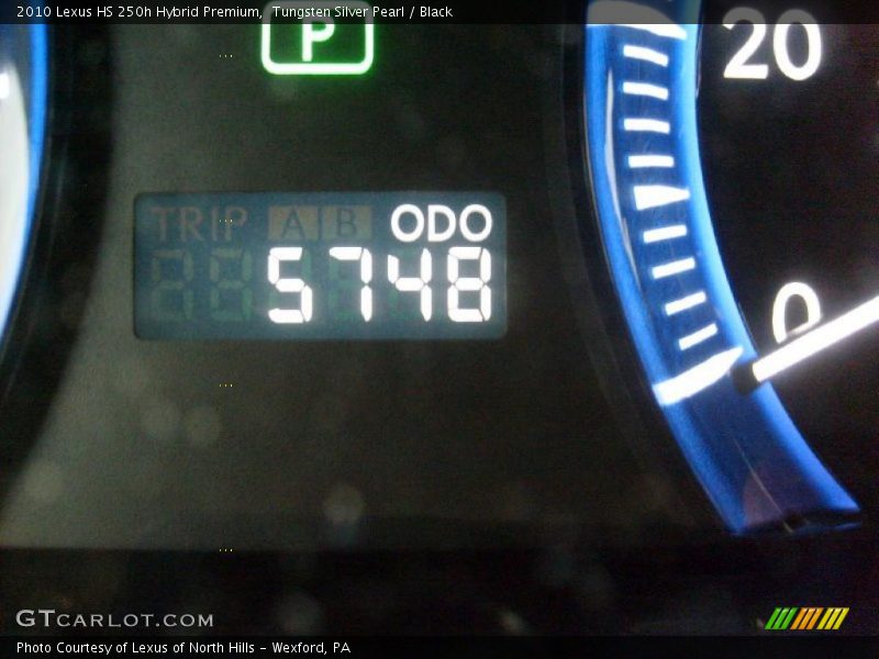Tungsten Silver Pearl / Black 2010 Lexus HS 250h Hybrid Premium