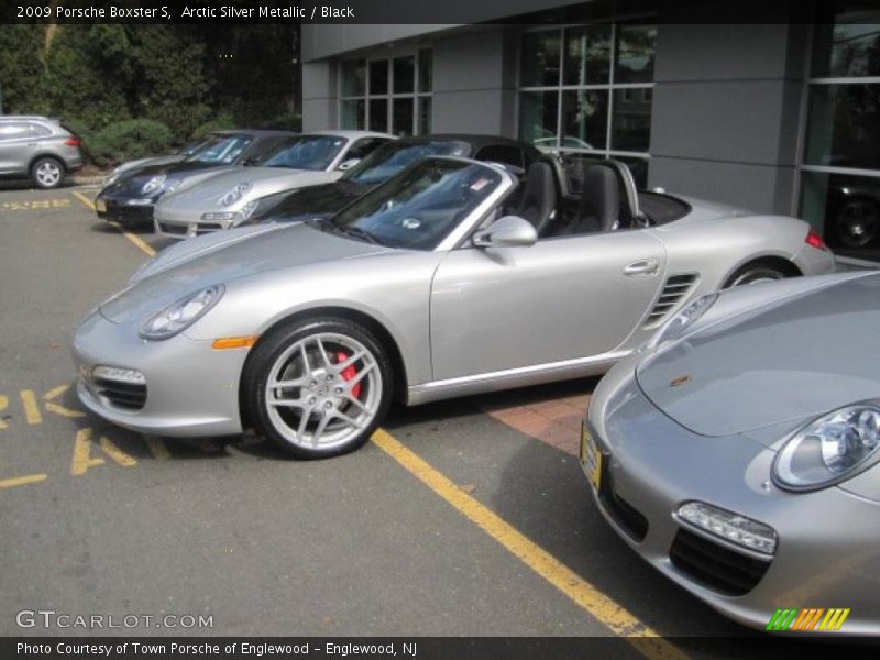 Arctic Silver Metallic / Black 2009 Porsche Boxster S