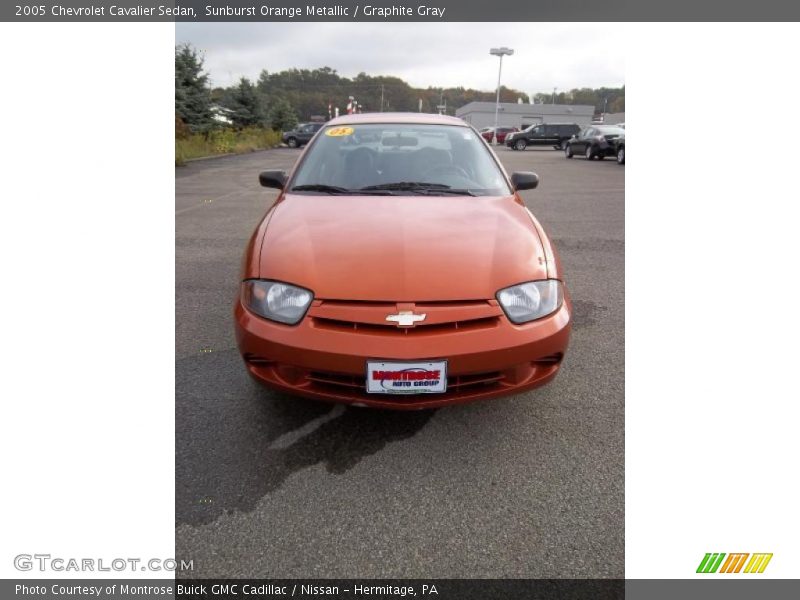 Sunburst Orange Metallic / Graphite Gray 2005 Chevrolet Cavalier Sedan