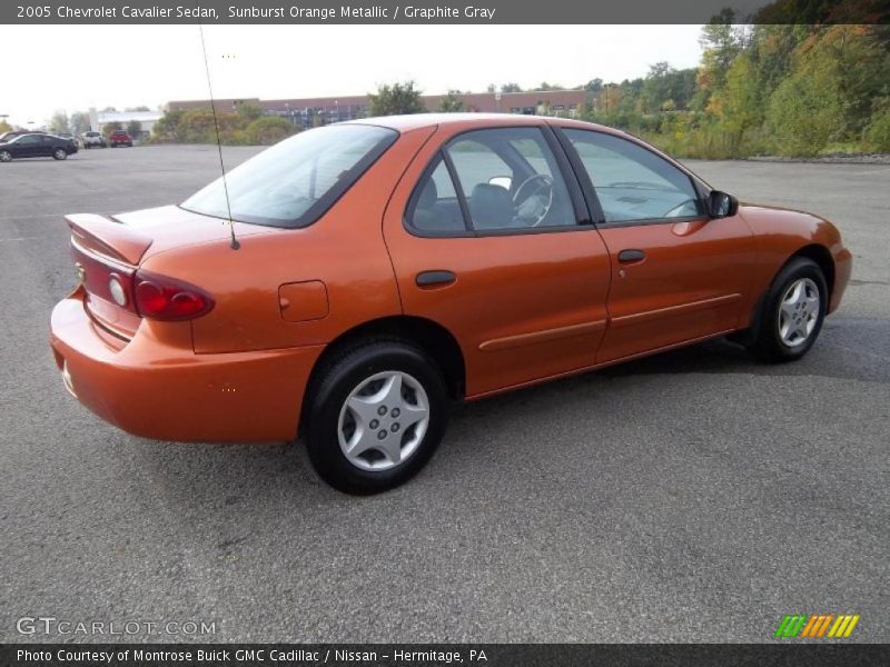 Sunburst Orange Metallic / Graphite Gray 2005 Chevrolet Cavalier Sedan