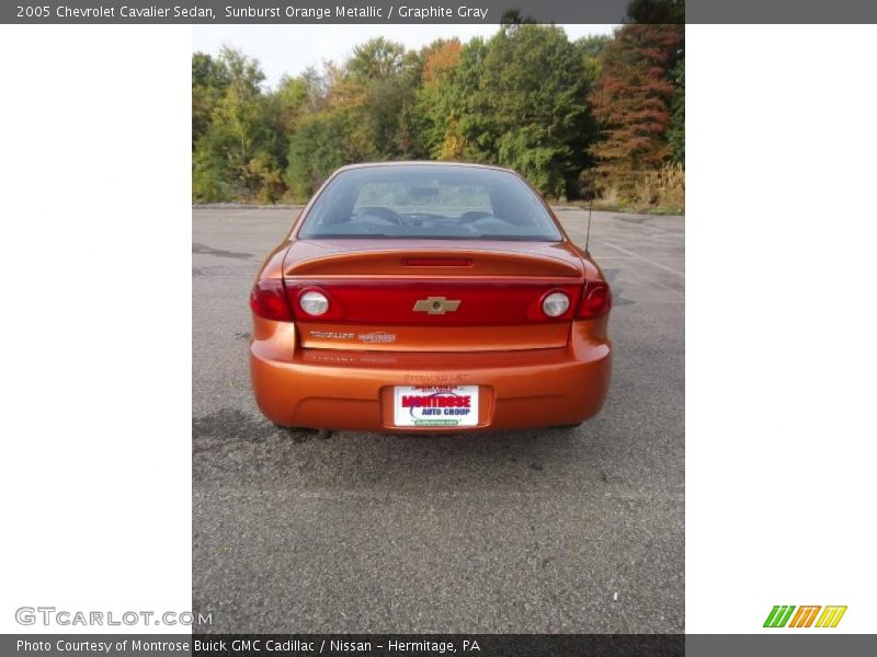 Sunburst Orange Metallic / Graphite Gray 2005 Chevrolet Cavalier Sedan
