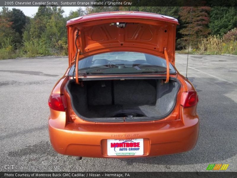 Sunburst Orange Metallic / Graphite Gray 2005 Chevrolet Cavalier Sedan