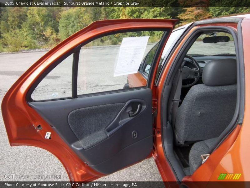 Sunburst Orange Metallic / Graphite Gray 2005 Chevrolet Cavalier Sedan