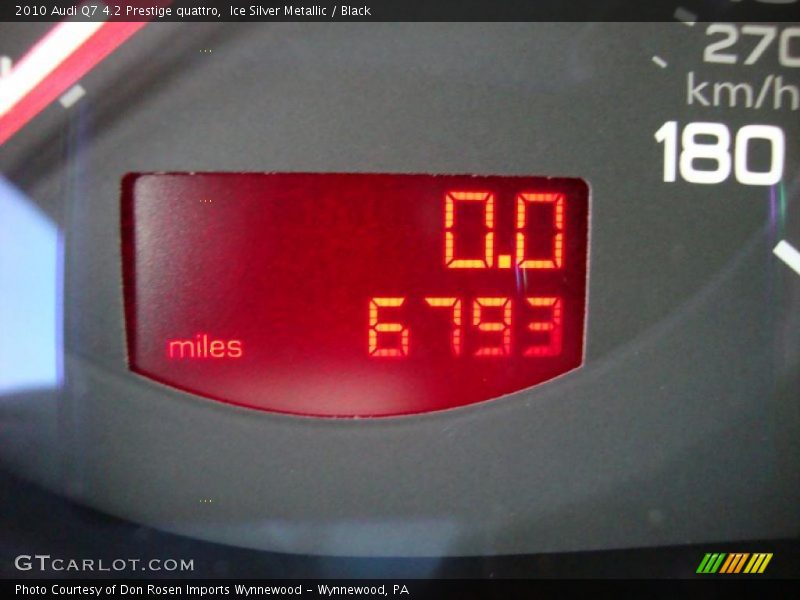Ice Silver Metallic / Black 2010 Audi Q7 4.2 Prestige quattro