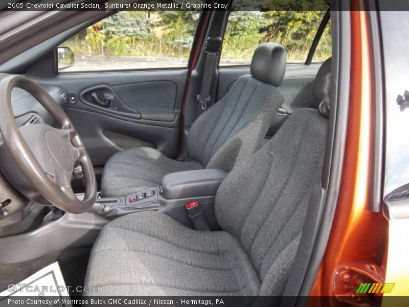 Sunburst Orange Metallic / Graphite Gray 2005 Chevrolet Cavalier Sedan