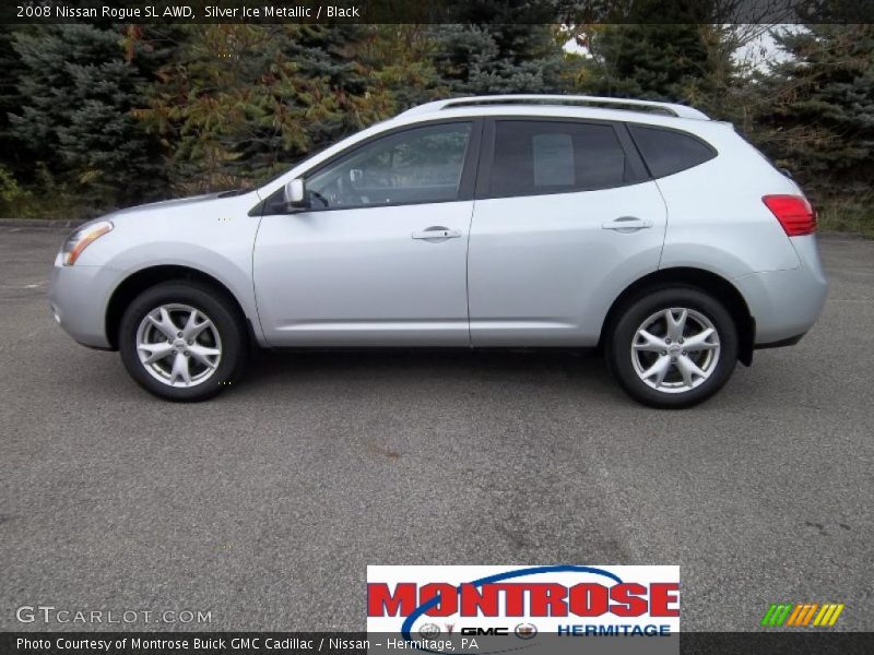 Silver Ice Metallic / Black 2008 Nissan Rogue SL AWD