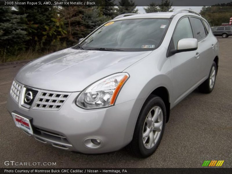 Silver Ice Metallic / Black 2008 Nissan Rogue SL AWD