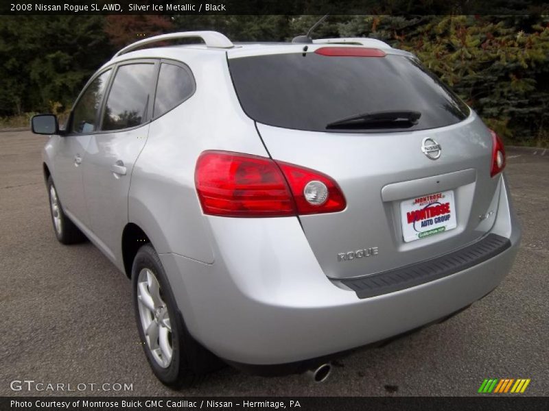 Silver Ice Metallic / Black 2008 Nissan Rogue SL AWD