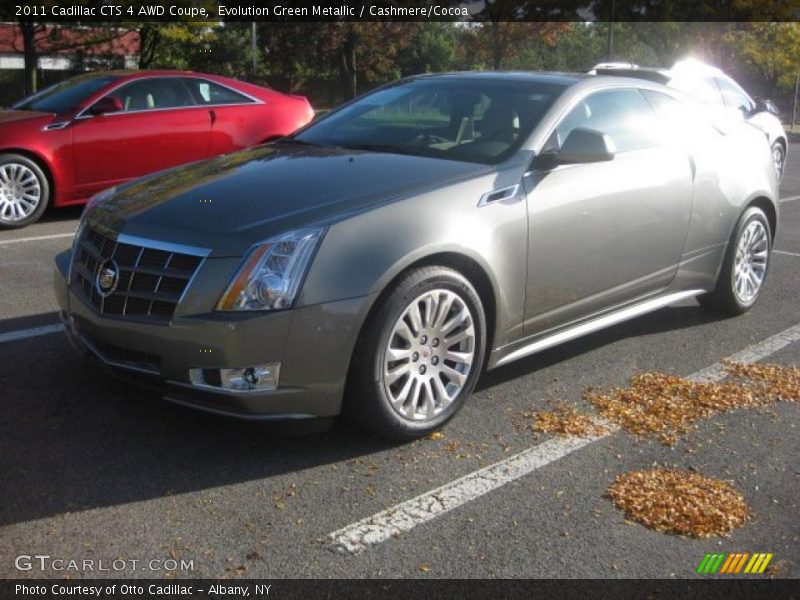 Evolution Green Metallic / Cashmere/Cocoa 2011 Cadillac CTS 4 AWD Coupe