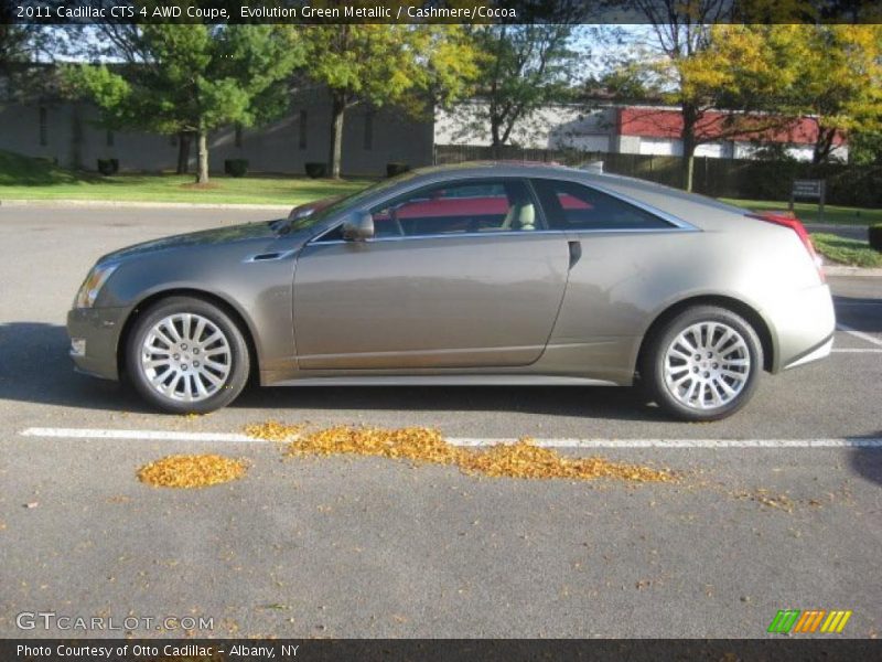 Evolution Green Metallic / Cashmere/Cocoa 2011 Cadillac CTS 4 AWD Coupe