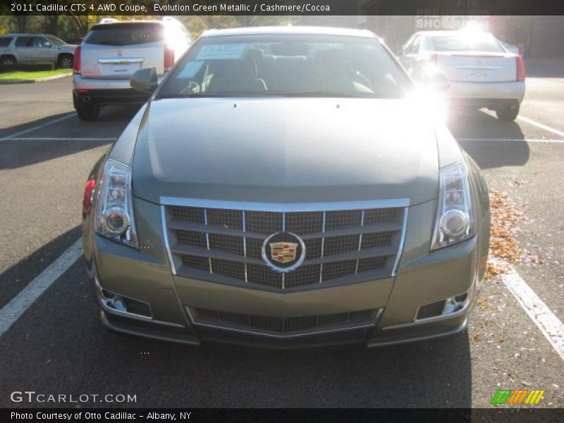 Evolution Green Metallic / Cashmere/Cocoa 2011 Cadillac CTS 4 AWD Coupe