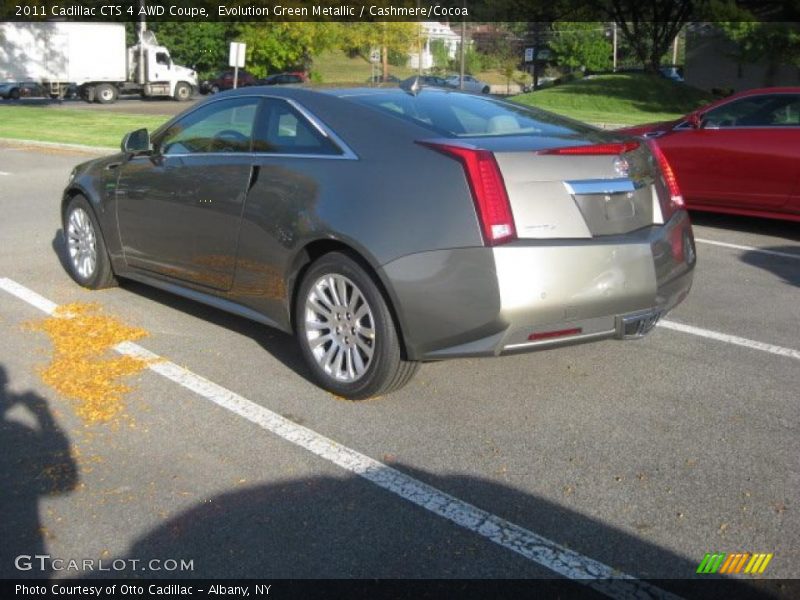 Evolution Green Metallic / Cashmere/Cocoa 2011 Cadillac CTS 4 AWD Coupe