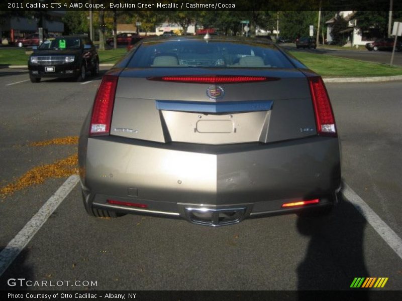 Evolution Green Metallic / Cashmere/Cocoa 2011 Cadillac CTS 4 AWD Coupe