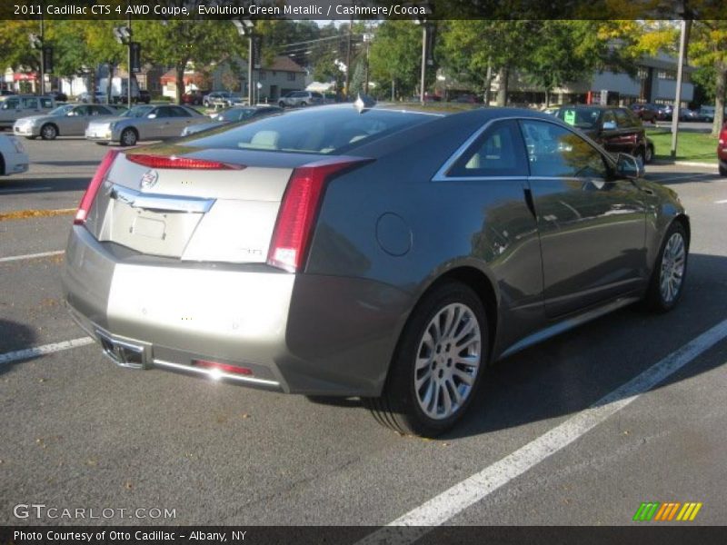 Evolution Green Metallic / Cashmere/Cocoa 2011 Cadillac CTS 4 AWD Coupe