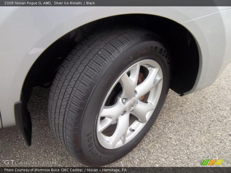 Silver Ice Metallic / Black 2008 Nissan Rogue SL AWD