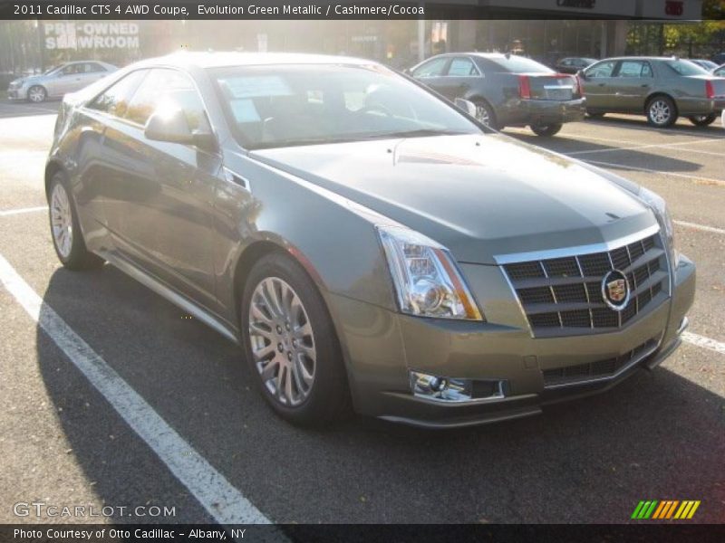 Evolution Green Metallic / Cashmere/Cocoa 2011 Cadillac CTS 4 AWD Coupe