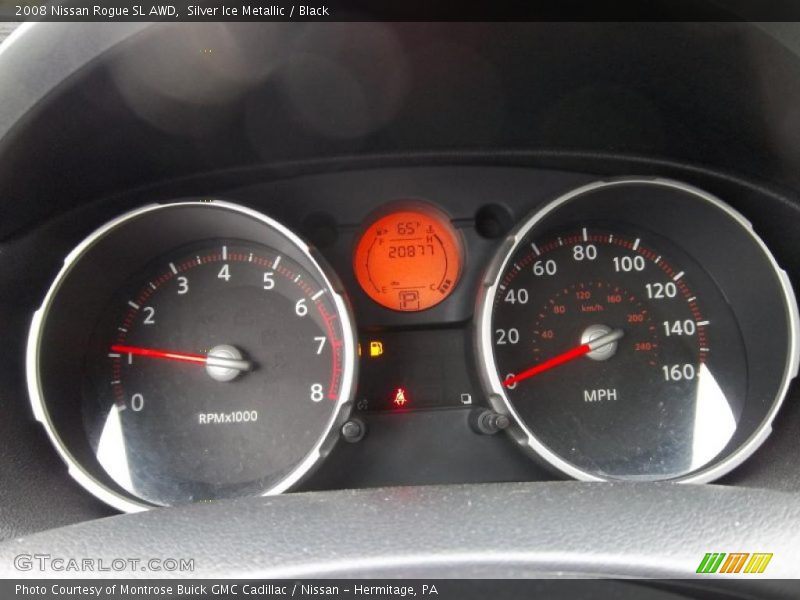 Silver Ice Metallic / Black 2008 Nissan Rogue SL AWD