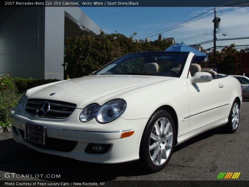Arctic White / Sport Stone/Black 2007 Mercedes-Benz CLK 350 Cabriolet
