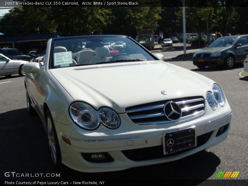 Arctic White / Sport Stone/Black 2007 Mercedes-Benz CLK 350 Cabriolet