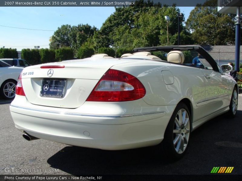 Arctic White / Sport Stone/Black 2007 Mercedes-Benz CLK 350 Cabriolet